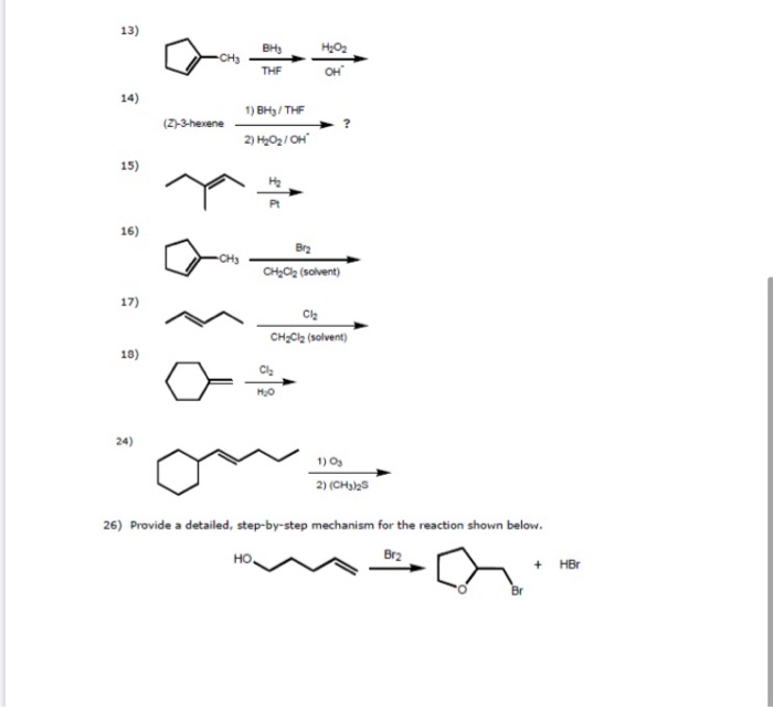 Solved Give the Major product of the reaction. For Numbers | Chegg.com