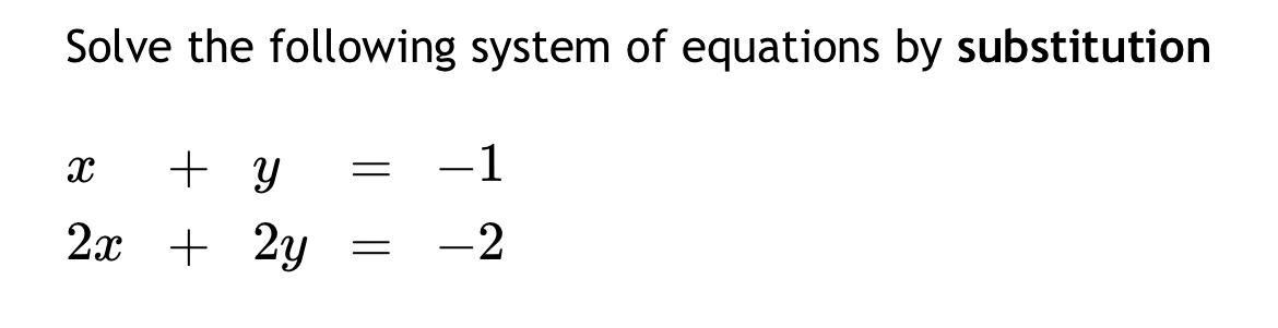 Solved Solve the following system of equations by | Chegg.com