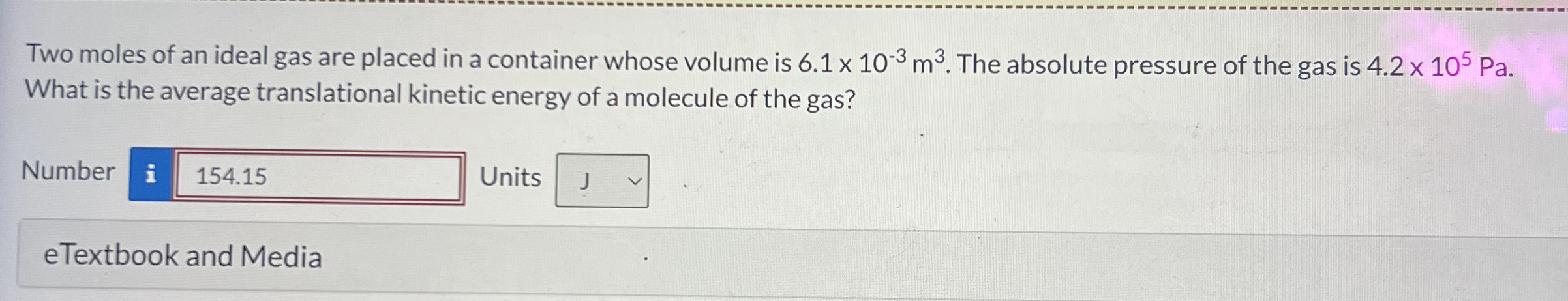 Solved Two moles of an ideal gas are placed in a container | Chegg.com