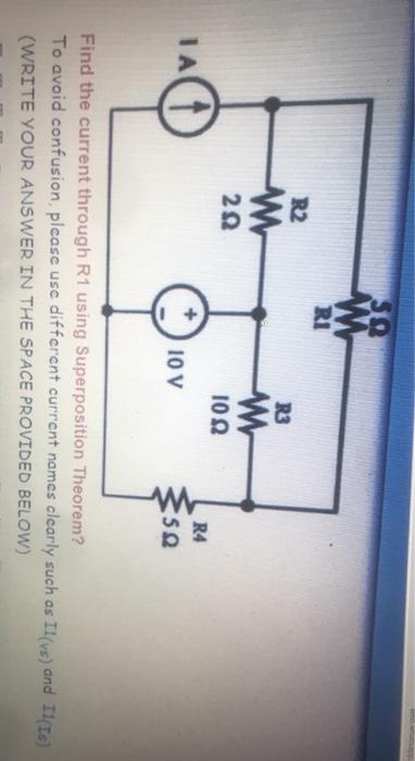 Solved W RI R2 R3 w 10 20 IA 10 V w R4 SQ Find the current | Chegg.com