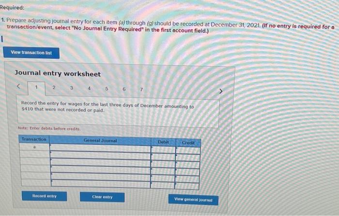 Solved 1 Prepare Adjusting Journal Entry For Each Item A 2428