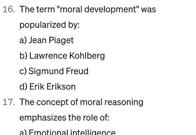 Moral development clearance jean piaget