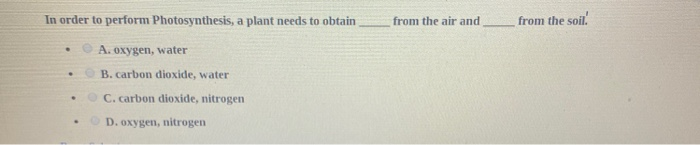 Solved What Is A Benefit Of A Plant Having Chlorophyll And Chegg