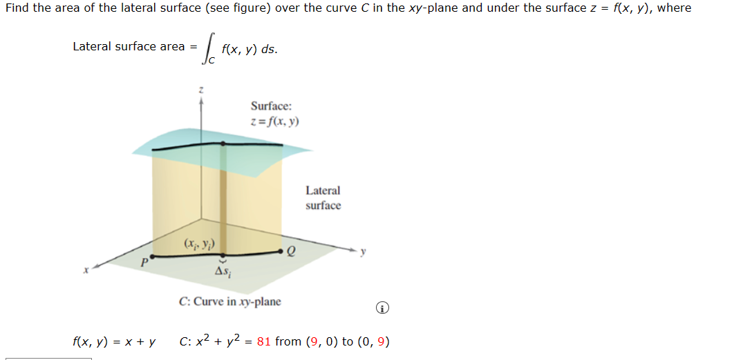Lateral In Math Solved Find the area of the lateral surface (see figure) | Chegg.com