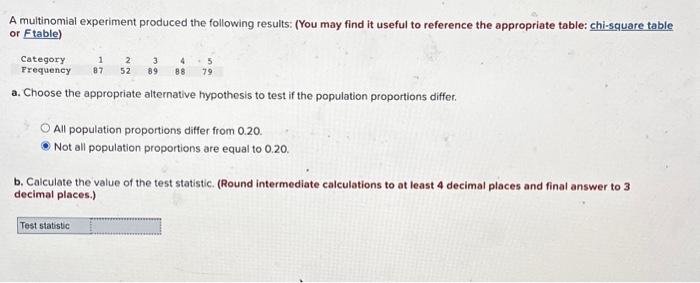 multinomial experiment requirements