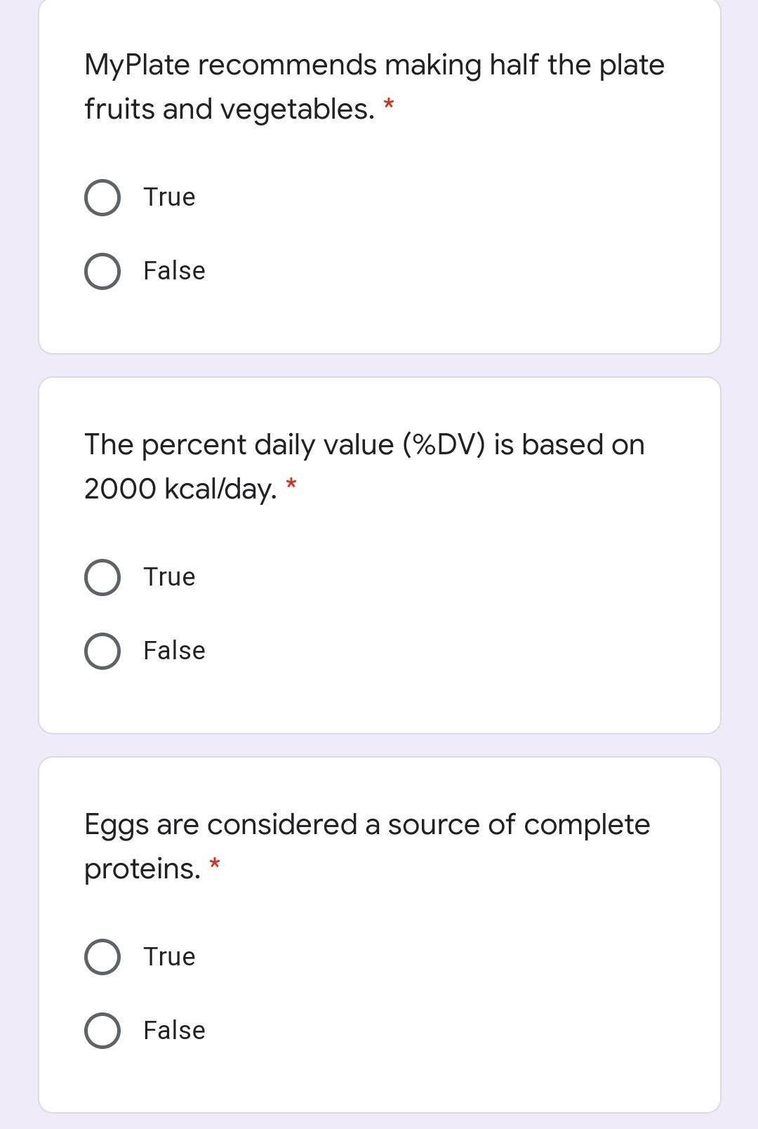 Solved MyPlate making half the plate fruits and