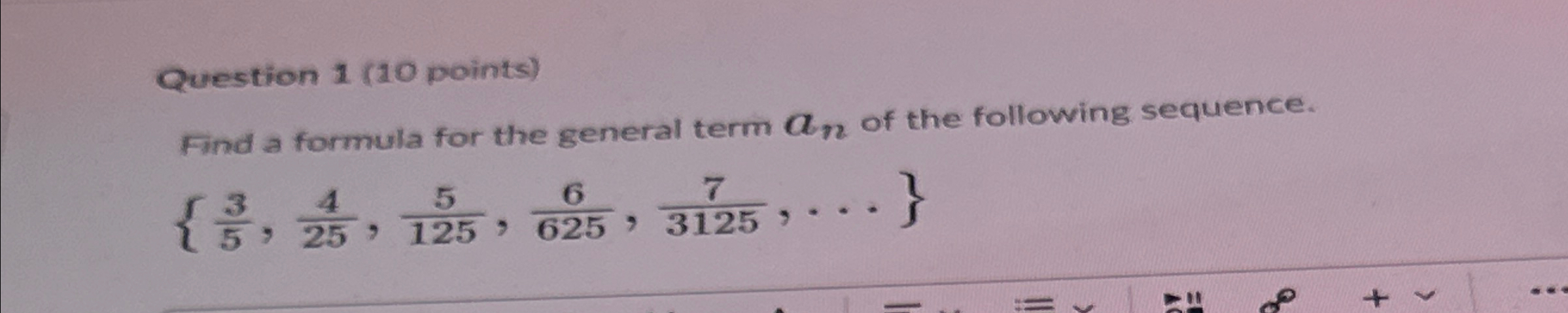 Solved Question 1 ( 10 ﻿points)Find a formula for the | Chegg.com