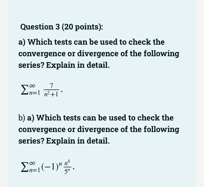 Solved Questions – 3 (20 points) a) You have the following