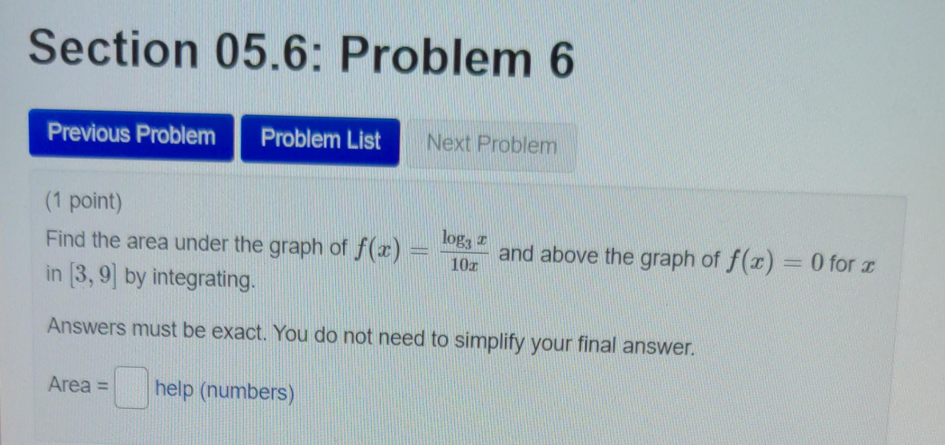 Solved Section 05.6: Problem 6 Previous Problem Problem List | Chegg.com
