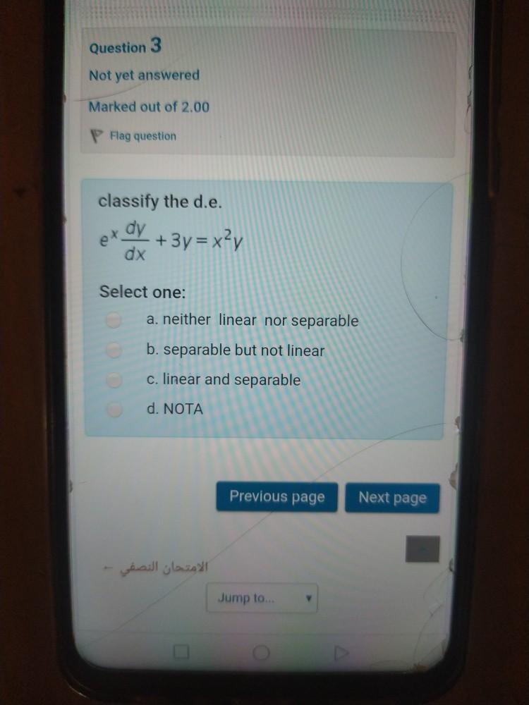 Solved Question 3 Not yet answered Marked out of 2.00 P Flag | Chegg.com