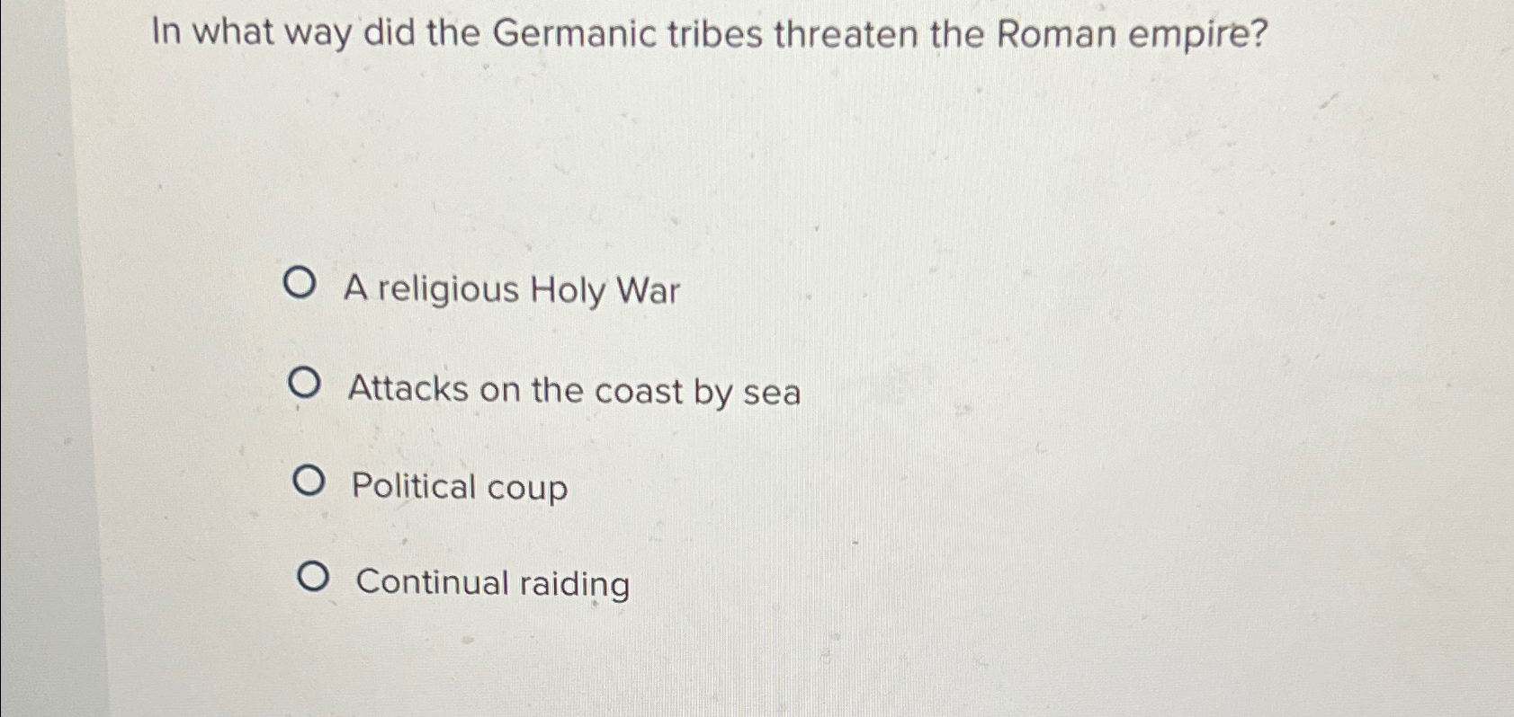 Solved In What Way Did The Germanic Tribes Threaten The Chegg Com   Image