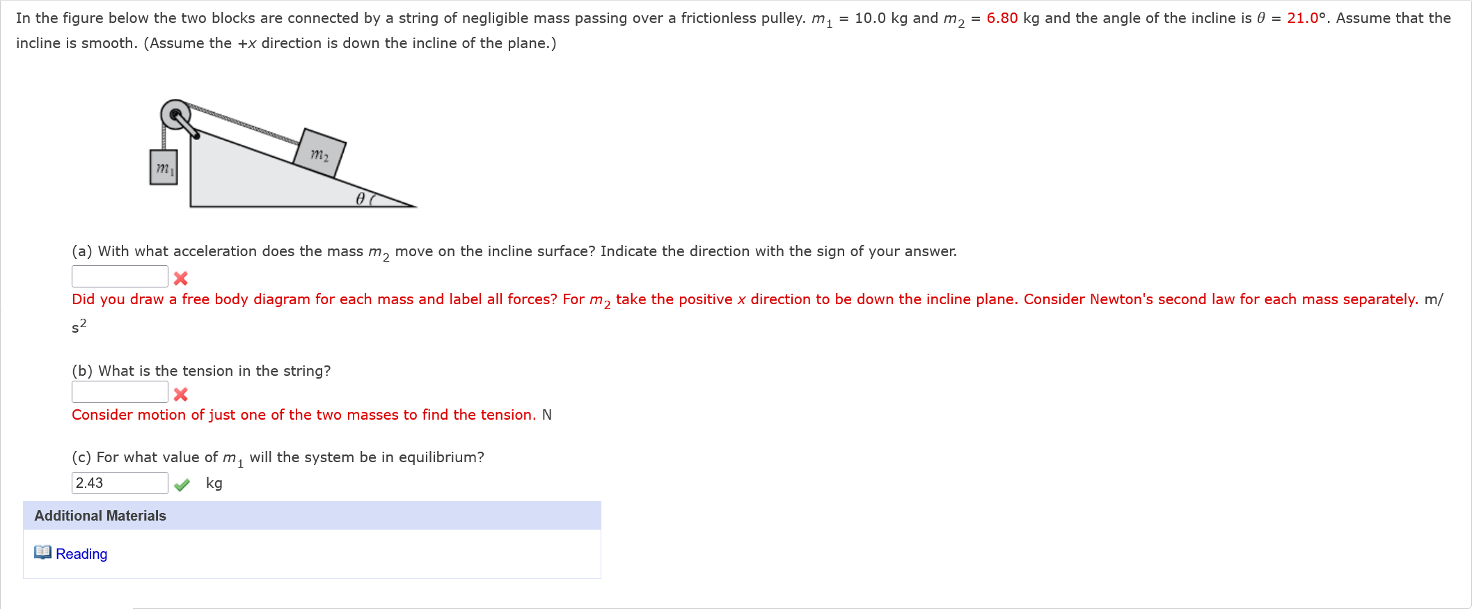 Solved In ﻿the figure below the two blocks are connected by | Chegg.com