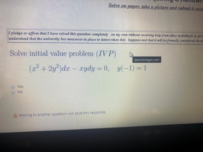 Solved Solve on paper, take a picture and submit it usin I | Chegg.com