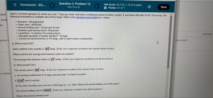 Solved Homework: Ch... Question 3, Problem 13 Pa 10 of 10 HW | Chegg.com