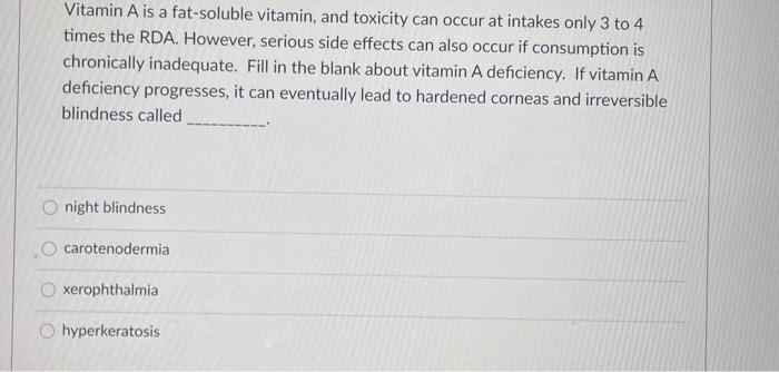 vitamin a toxicity