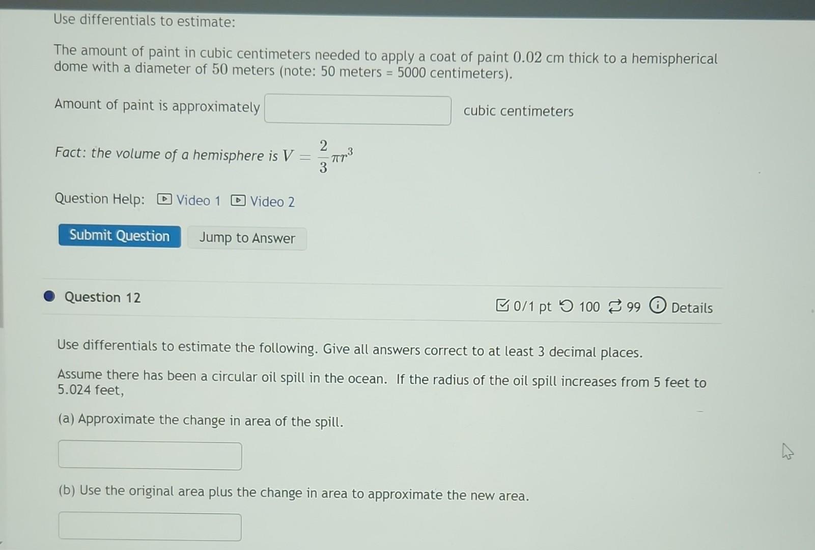 The amount of paint in cubic centimeters needed to | Chegg.com