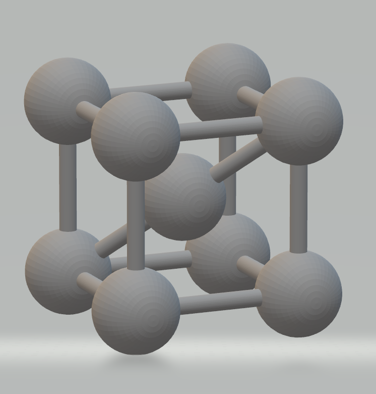 Solved Can you make a 3d model of these three crystal | Chegg.com