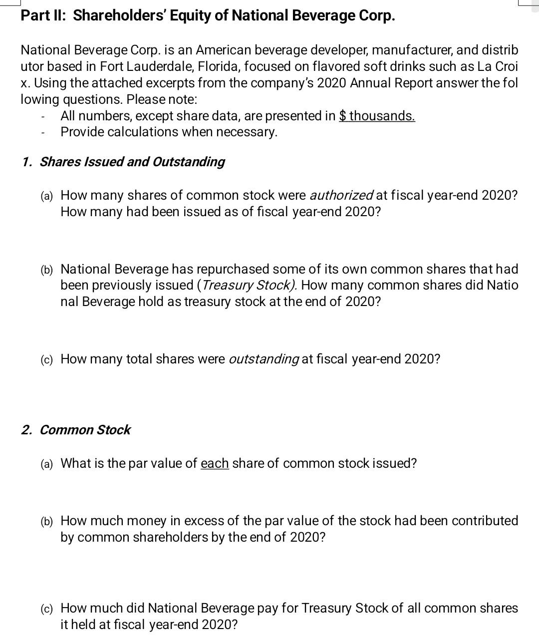 Solved National Beverage Corp. is an American beverage