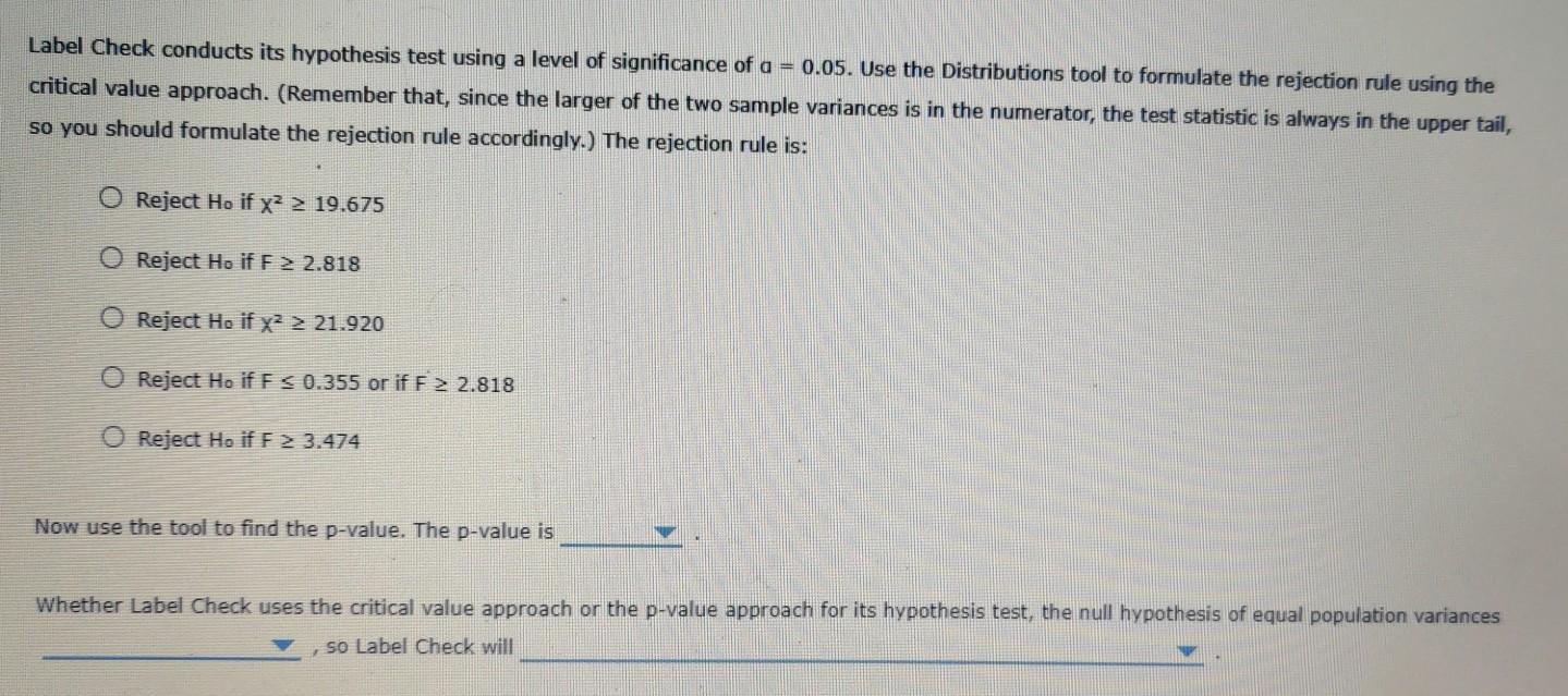 Solved 5. Hypothesis testing about two population variances | Chegg.com
