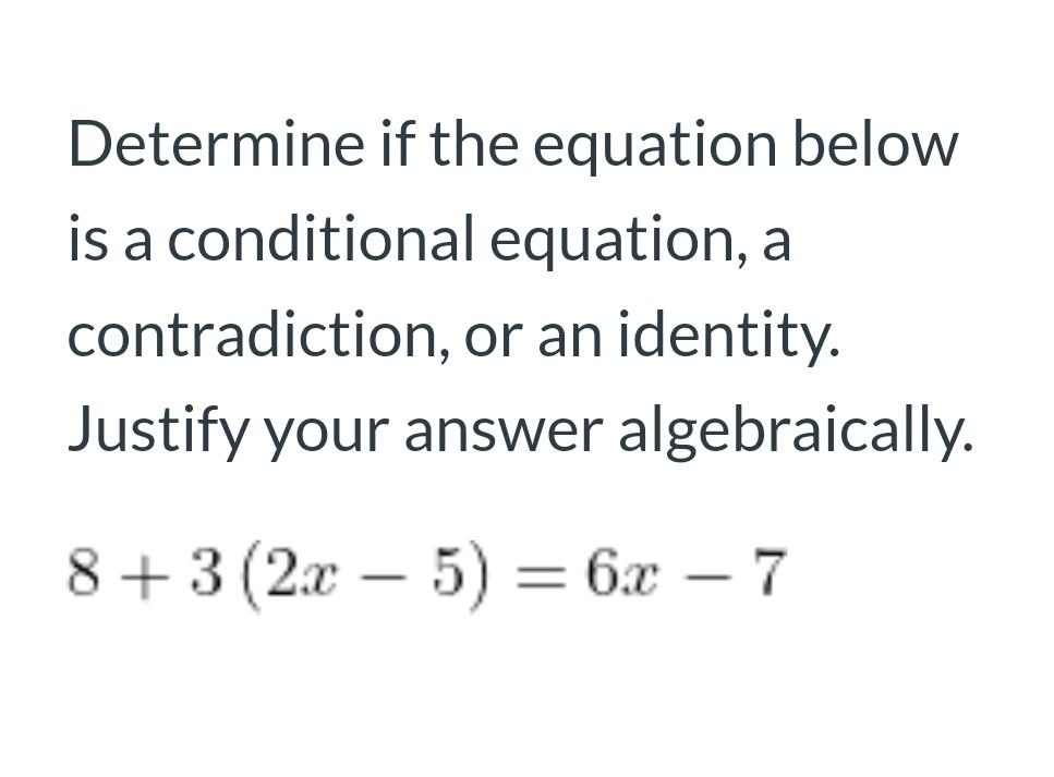 What Is A Conditional Equation