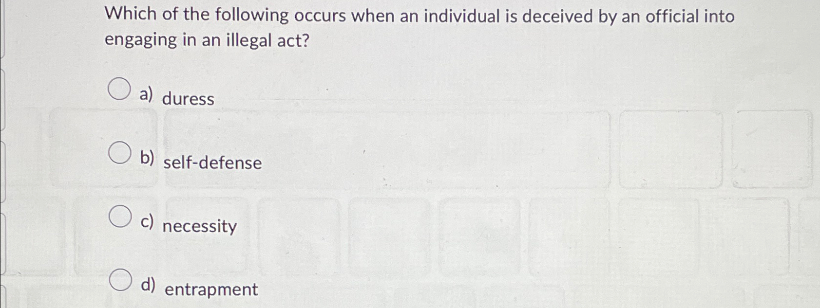 Solved Which of the following occurs when an individual is | Chegg.com