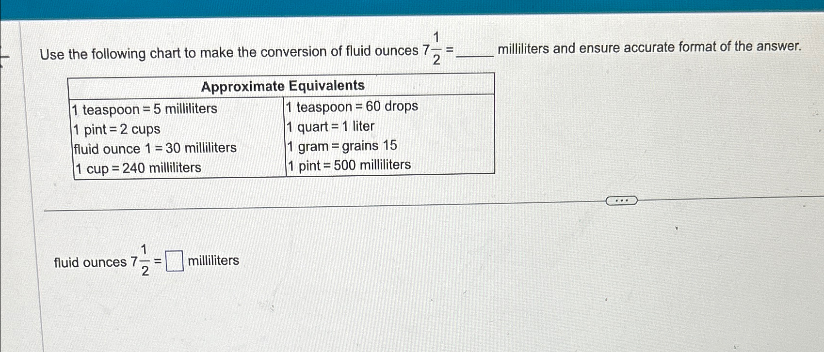 Solved Use the following chart to make the conversion of | Chegg.com