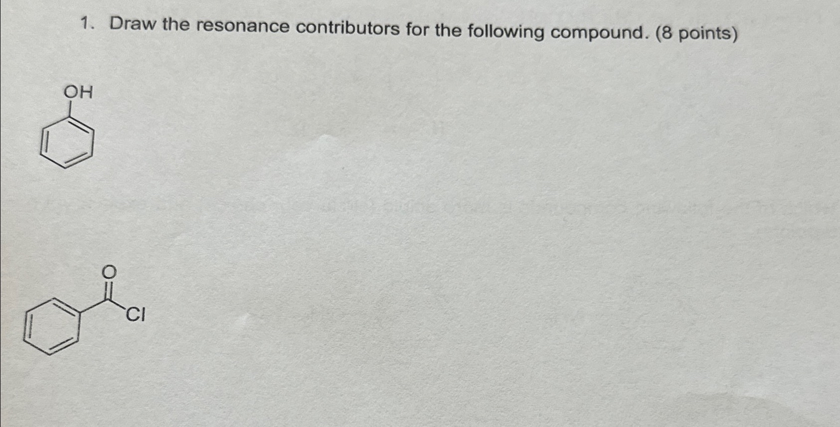 Solved Draw the resonance contributors for the following | Chegg.com