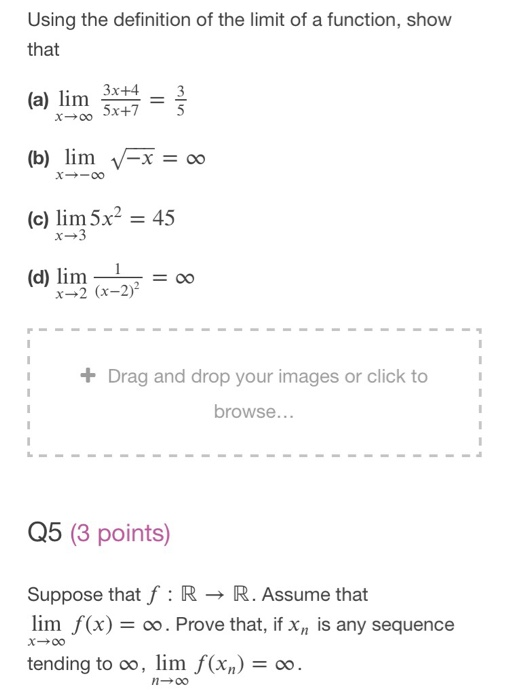 Solved Using The Definition Of The Limit Of A Function S Chegg Com