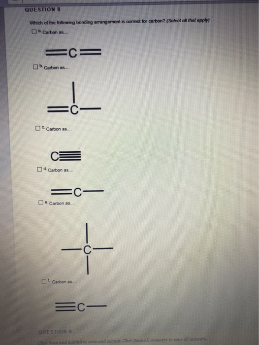 Solved Which of the following arrangements of carbon-carbon