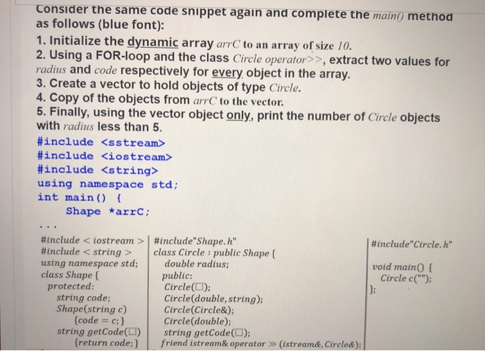 Solved Consider the same code snippet again and complete the | Chegg.com