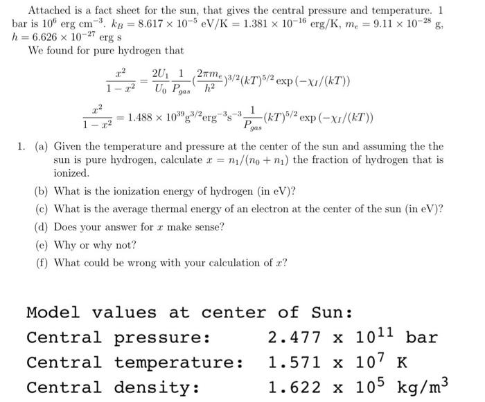 Attached Is A Fact Sheet For The Sun That Gives T Chegg Com