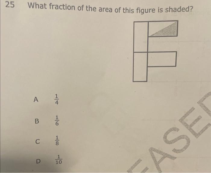 Solved 25 What fraction of the area of this figure is | Chegg.com