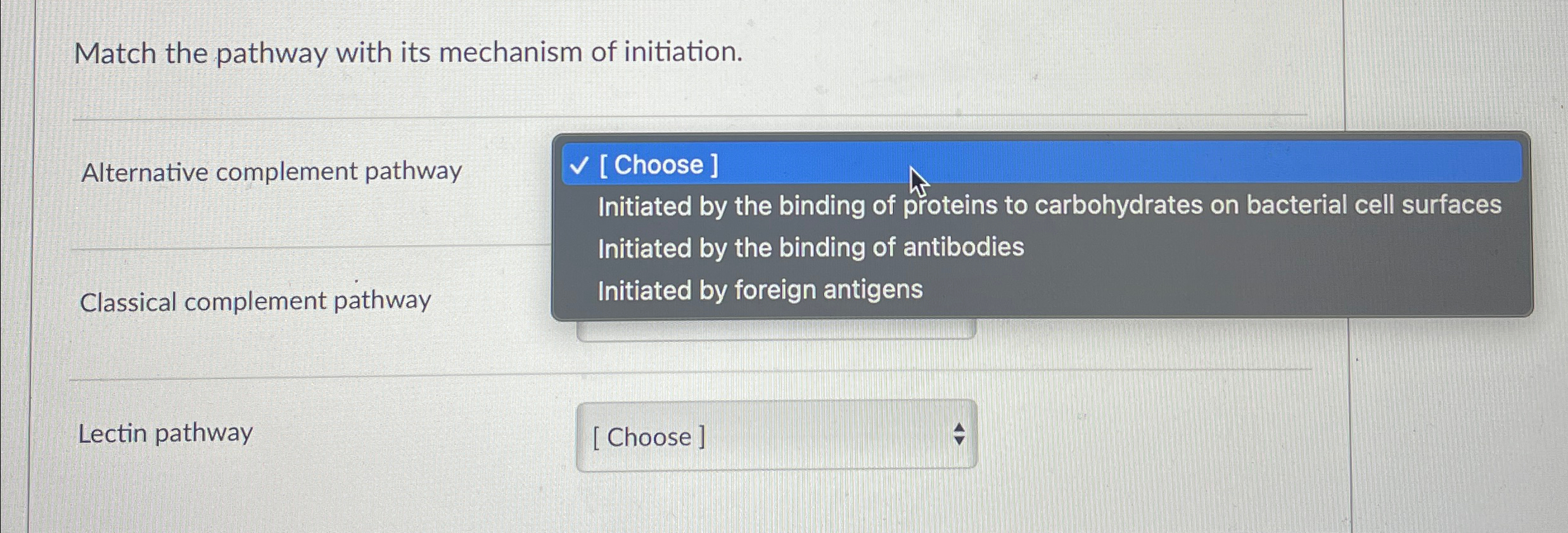 Solved Match the pathway with its mechanism of | Chegg.com