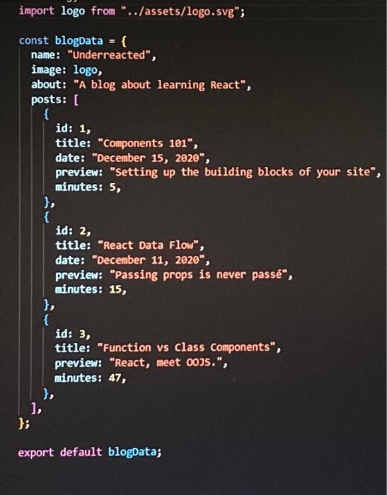 Solved I am using React JS These are my files; App.js import | Chegg.com