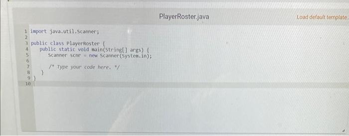 Solved This program will store roster and rating information | Chegg.com
