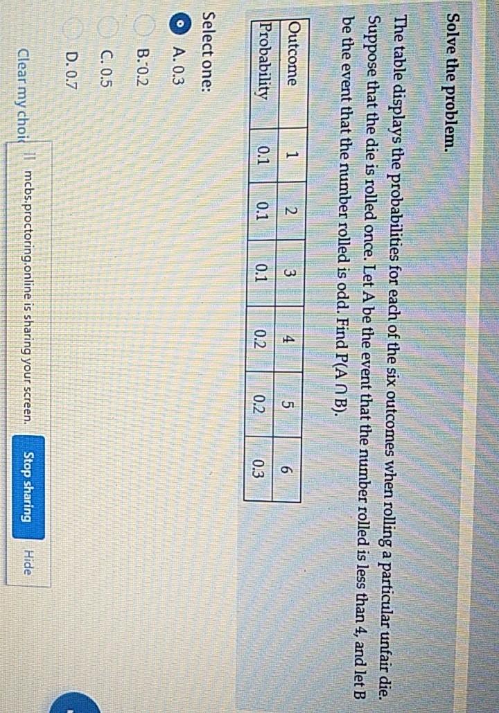 Solved Solve the problem. The table displays the | Chegg.com