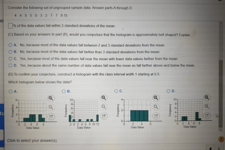 Solved Consider the following set of ungrouped sample data. | Chegg.com