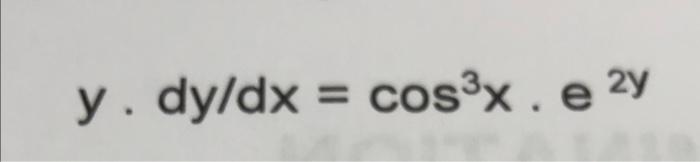 Solved dy/dx=cos3x | Chegg.com