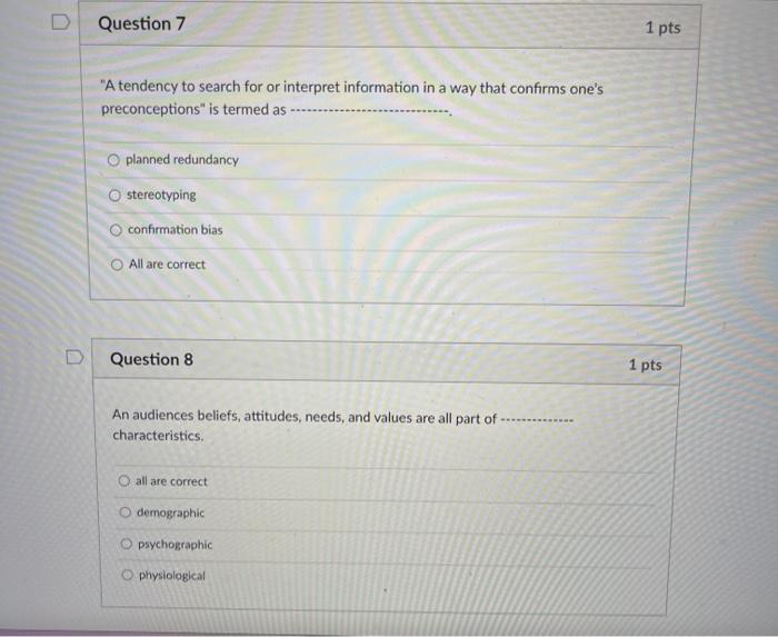 Solved D Question 2 1 pts Distinct groups of people in your | Chegg.com