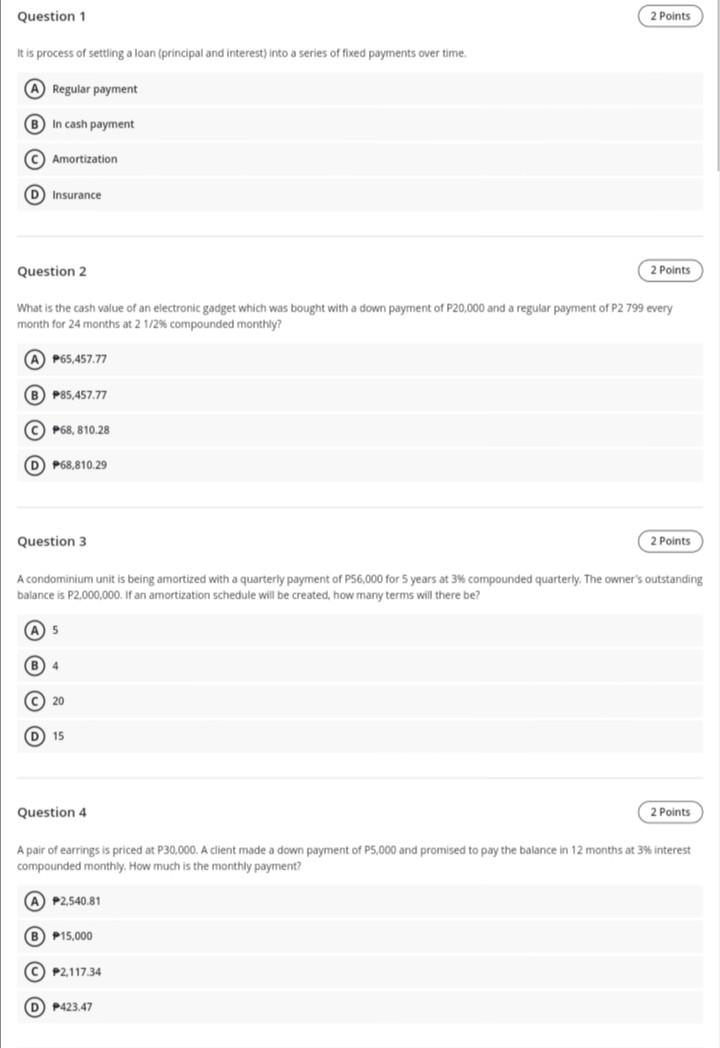 Solved Question 1 ( 2 2 Points It is process of settling a | Chegg.com