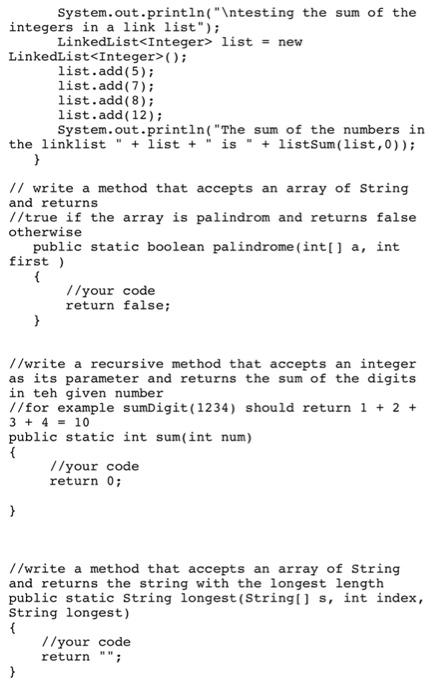 Solved Objective Practice recursive programming problem In | Chegg.com