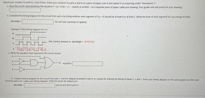 Solved Submit Your Answers To Parts B, C And D Here. Draw | Chegg.com