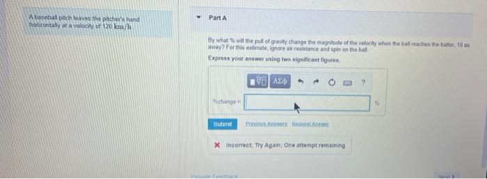 Solved Part A Abaseball Pitch Leaves The Pitcher's Hand | Chegg.com