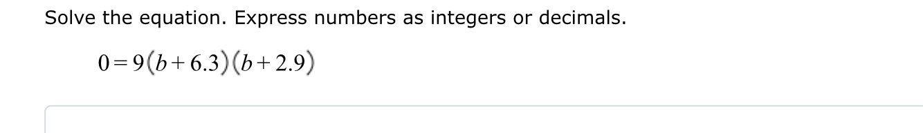 Solved Solve the equation. Express numbers as integers or | Chegg.com