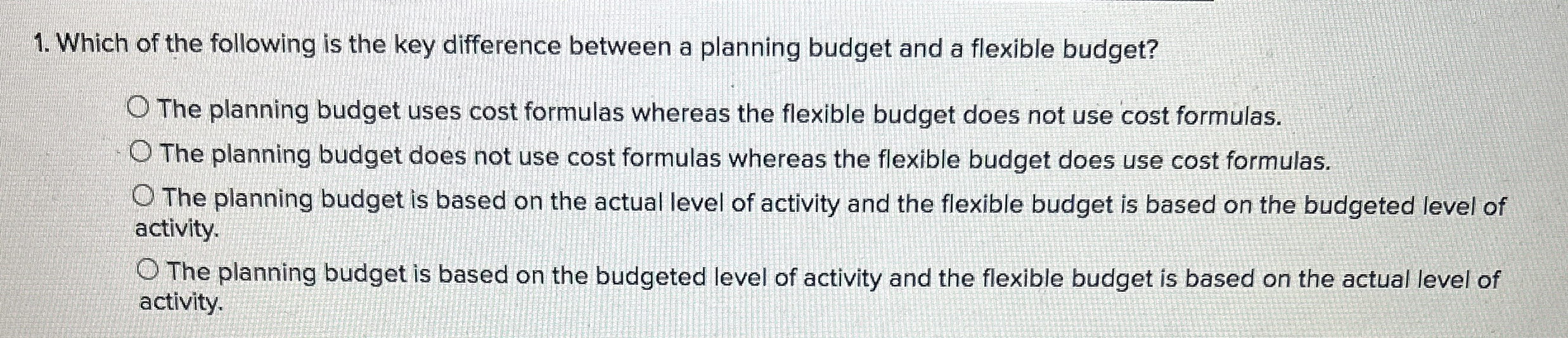 Solved Which of the following is the key difference between | Chegg.com
