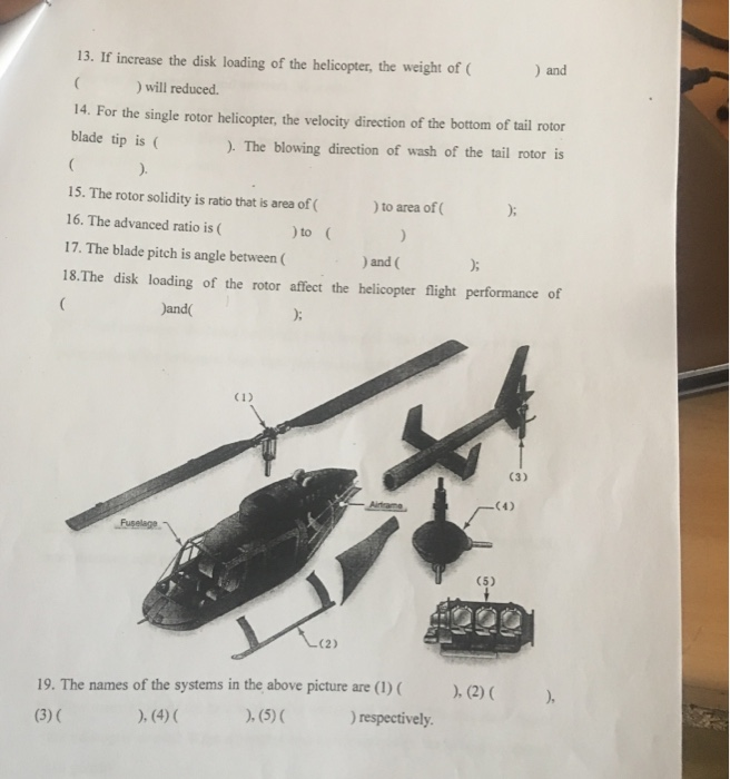 Solved 13. If increase the disk loading of the helicopter, | Chegg.com