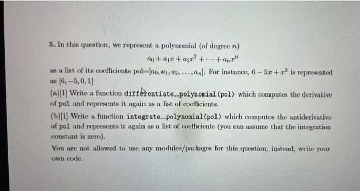 Solved How can I write a code on my computer for this | Chegg.com