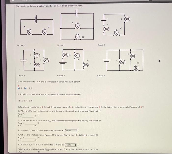 Solved Sox Circuits Containing A Battery And Two Or More | Chegg.com