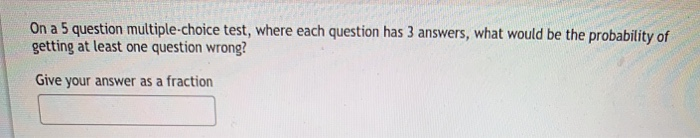 Solved On A 5 Question Multiple Choice Test Where Each Chegg Solved On A 5 Question Multiple Choice Test Where Each Chegg