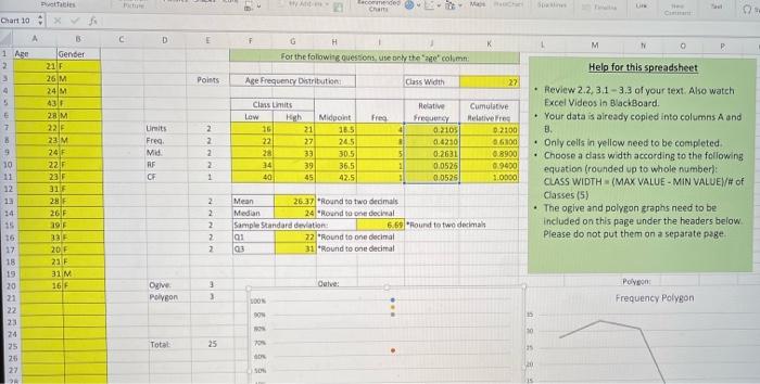 Solved Help for this spreadsheet - Review 2.2,3.1-3.3 of | Chegg.com